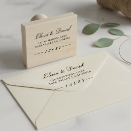 Carimbo De Borracha Elegante Endereço de Devolução de Casamento Person