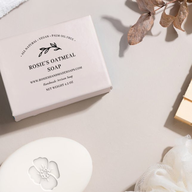 Carimbo De Borracha Elegante Greenery Handmade Beauty Skincare (Criador carregado)