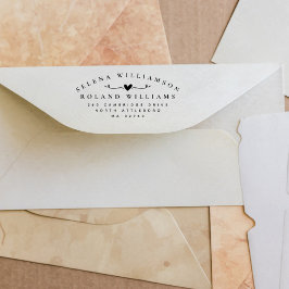 Carimbo De Borracha Elegante Tipografia Dois Sobrenomes Endereço de Ca