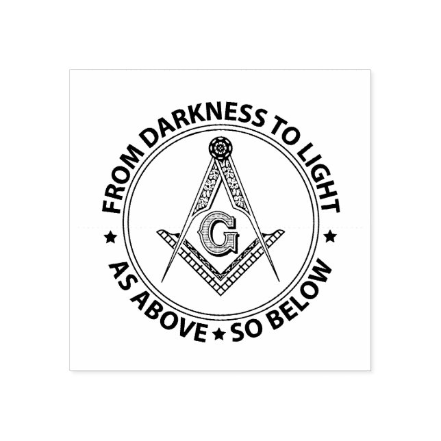 Carimbo De Borracha Emblema de Freemasonry (Impressão)