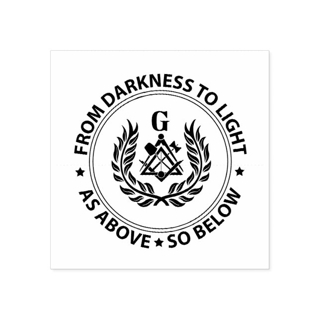 Carimbo De Borracha Emblema de Freemasonry (Impressão)