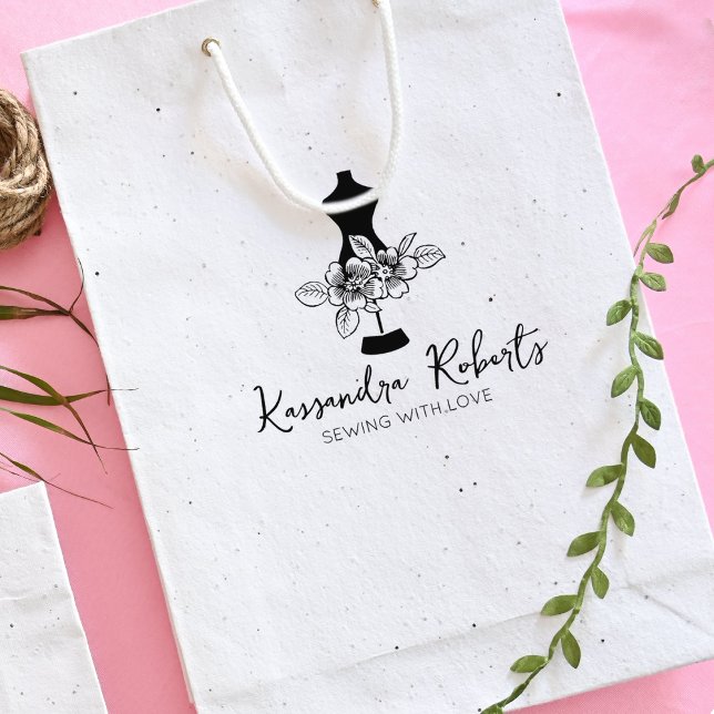 Carimbo De Borracha Empresa de costura personalizada, grande (Criador carregado)