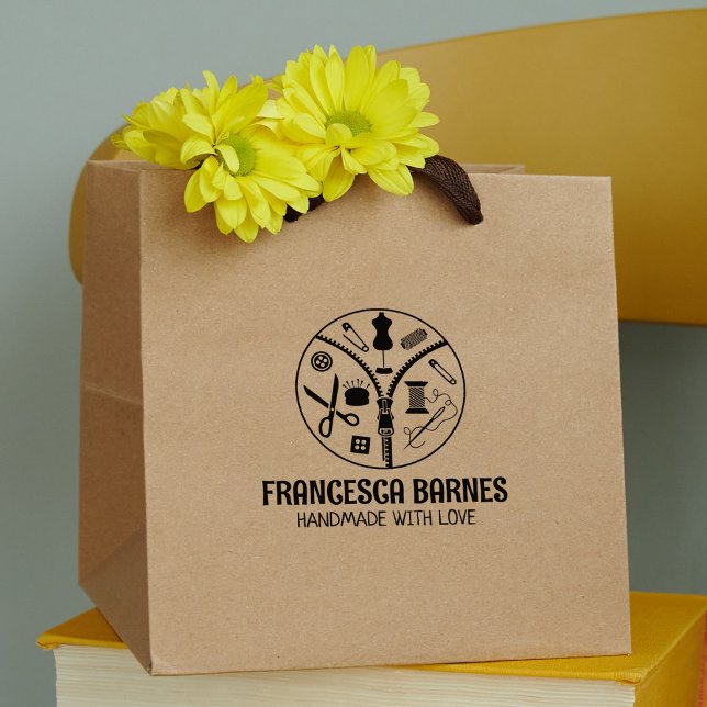 Carimbo De Borracha Empresa de costura personalizada, grande (Criador carregado)