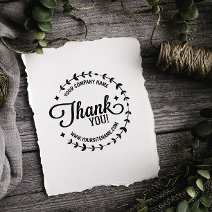 Carimbo De Borracha Empresa e site personalizados, Obrigado