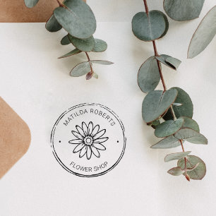 Carimbo De Borracha Empresa Personalizada de compro Flor Simples