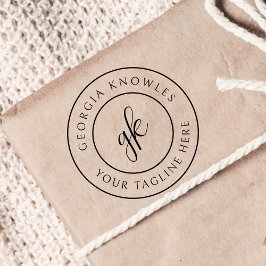 Carimbo De Borracha Empresa profissional mínima elegante