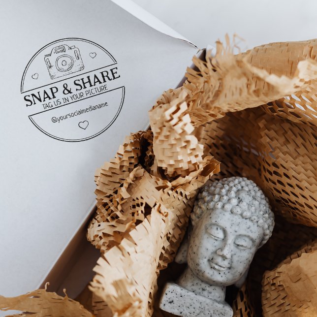 Carimbo De Borracha Encaixe e compartilhe, empacotamento de mídia soci (Criador carregado)