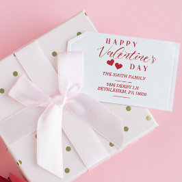 Carimbo De Borracha Endereço da Família Corações do Feliz dia de os na