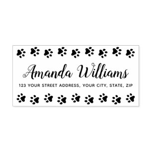 Carimbo De Borracha Endereço de devolução da borda de impressão de cam