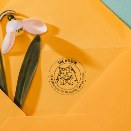 Carimbo De Borracha Endereço de devolução da família Cat Rag Doll