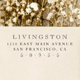 Carimbo De Borracha Endereço de devolução da família de estilo de imag