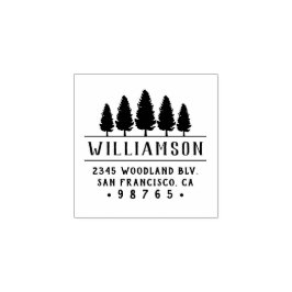 Carimbo De Borracha Endereço de devolução da família de tipografia da 