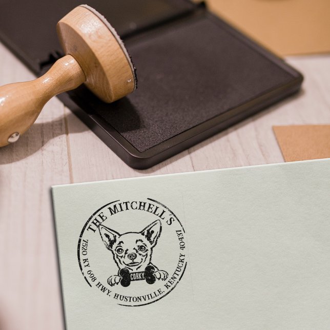 Carimbo De Borracha Endereço de devolução da família personalizada Chi (Criador carregado)