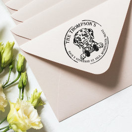 Carimbo De Borracha Endereço de devolução da família personalizada da 