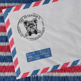 Carimbo De Borracha Endereço de devolução da família personalizada de 