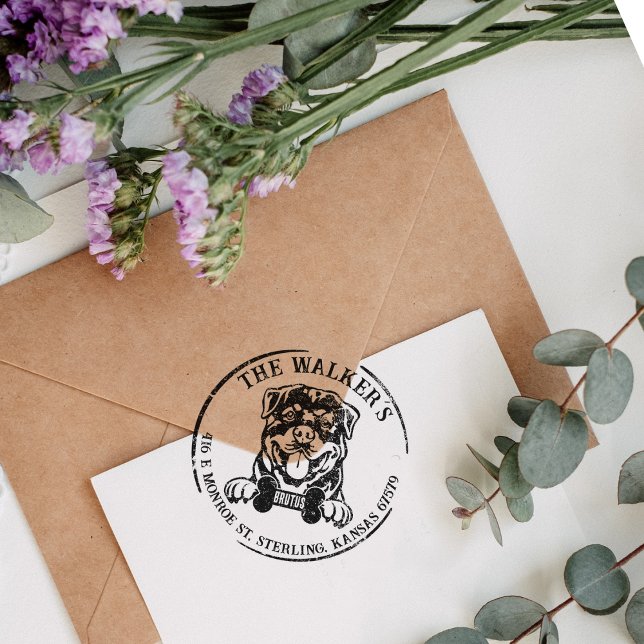 Carimbo De Borracha Endereço de devolução da família personalizada do  (Criador carregado)