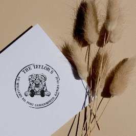 Carimbo De Borracha Endereço de Devolução da Família Personalizada do 