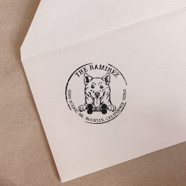 Carimbo De Borracha Endereço de devolução da família personalizada Shi