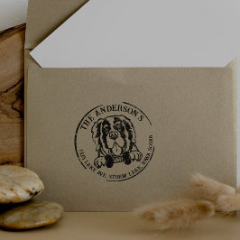 Carimbo De Borracha Endereço de devolução da família Santo Bernard Dog