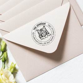 Carimbo De Borracha Endereço de devolução da família Siberian