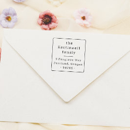 Carimbo De Borracha Endereço de devolução da Tipografia de Vintage de 