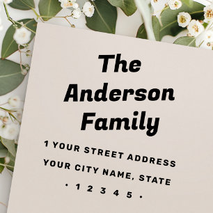 Carimbo De Borracha Endereço de devolução da tipografia em negrito ret