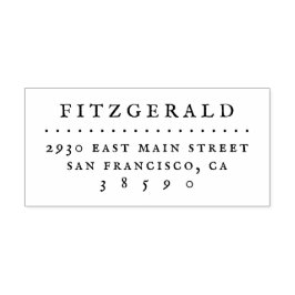 Carimbo De Borracha Endereço de devolução da tipografia russa minimali