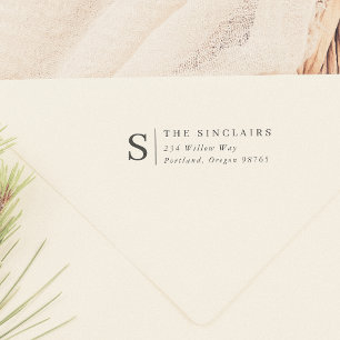 Carimbo De Borracha Endereço de devolução de casamento elegante do Mon