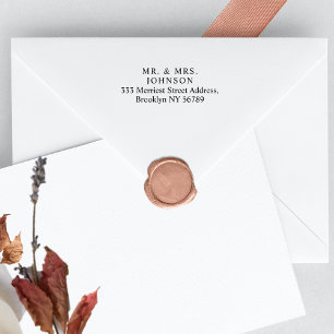 Carimbo De Borracha Endereço de Devolução de Casamentos Novo Endereço