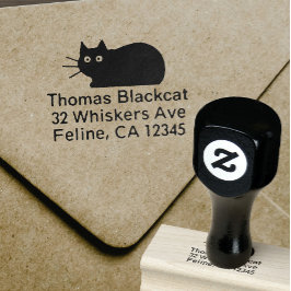 Carimbo De Borracha Endereço de devolução de Cat legal