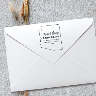 Carimbo De Borracha Endereço de Devolução de Estado de ARIZONA Simples