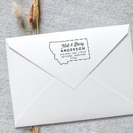 Carimbo De Borracha Endereço de Devolução de Estado do MONTANA Simples