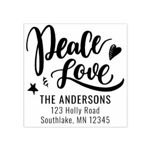 Carimbo De Borracha Endereço de devolução de feriado de script do Pinc