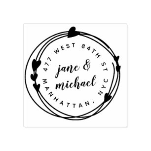 Carimbo De Borracha Endereço de Devolução de Fios de Fio Desenhado na