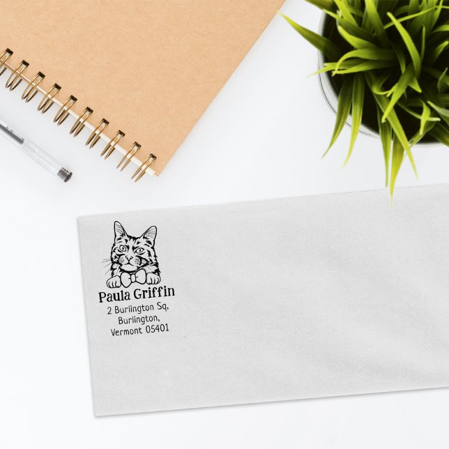 Carimbo De Borracha Endereço de devolução de Gato de Angora Turca (Criador carregado)