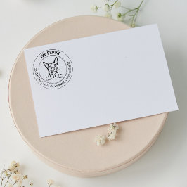 Carimbo De Borracha Endereço de devolução de gatos da Abyssinian