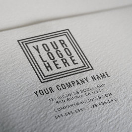 Carimbo De Borracha Endereço de devolução de logotipo simples de empre