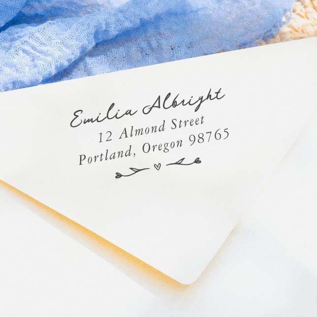 Carimbo De Borracha Endereço de devolução de manuscrito em branco (Rubber Stamp Mock-up)