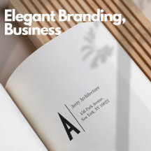 Endereço de devolução de marca azul escura elegant