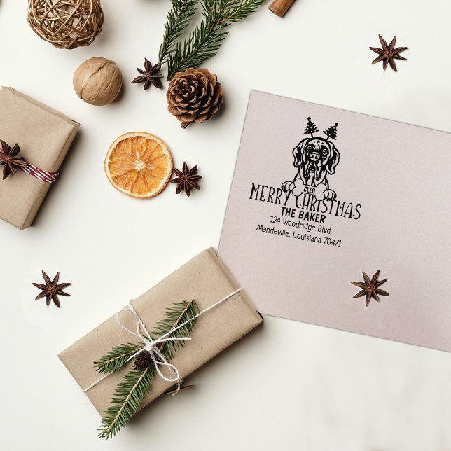 Carimbo De Borracha Endereço de devolução de Natal personalizado para  (Criador carregado)
