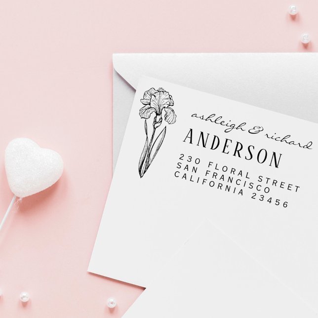 Carimbo De Borracha Endereço de Devolução de Nomes Personalizados de F (Criador carregado)