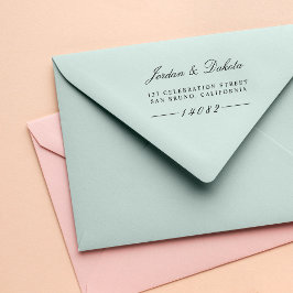 Carimbo De Borracha Endereço de Devolução de Nomes Personalizados de S