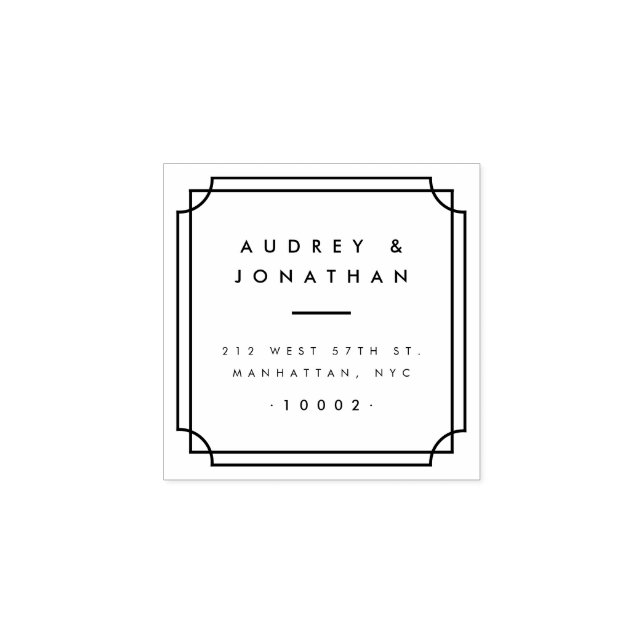 Carimbo De Borracha Endereço de Devolução de Quadros Formais Quadrados (Impressão)