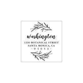 Carimbo De Borracha Endereço de devolução de ramificação Laurel person