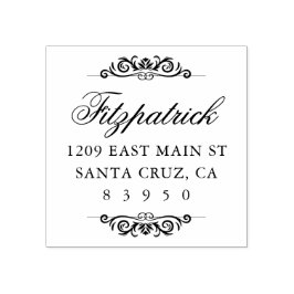 Carimbo De Borracha Endereço de Devolução de Script do Nome da Família