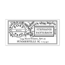 Endereço de Devolução do Elegente Postal Floral Pa