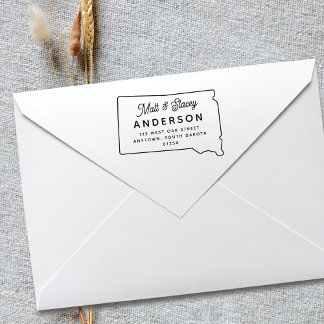 Carimbo De Borracha Endereço de Devolução do Estado do SUL DAKOTA do C