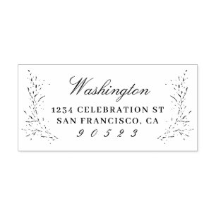 Carimbo De Borracha Endereço de Devolução do Nome da Família do Script