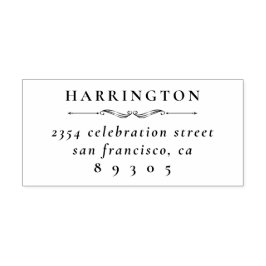 Carimbo De Borracha Endereço de devolução do nome da família formal