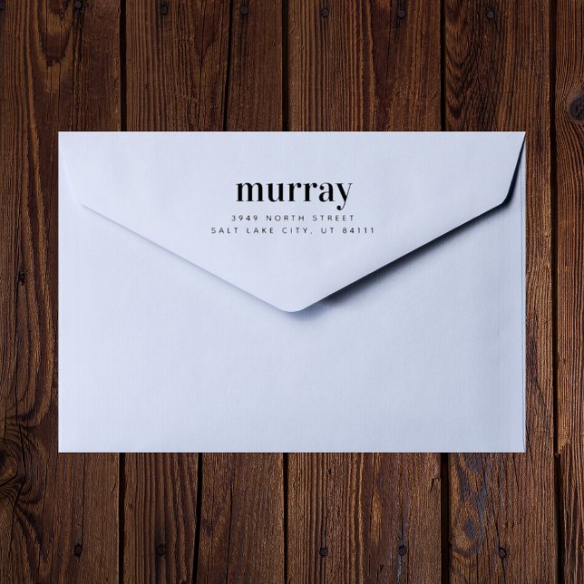 Carimbo De Borracha Endereço de devolução do nome personalizado clássi (Criador carregado)